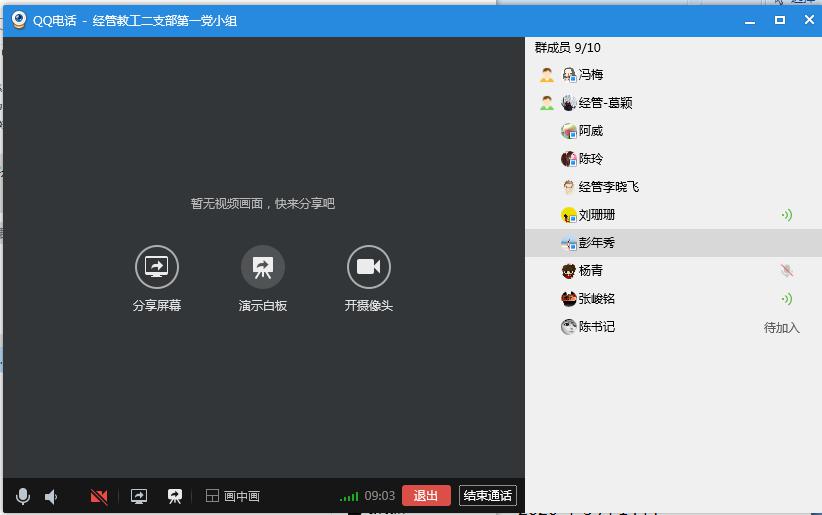 图一（第一党小组会议截图）