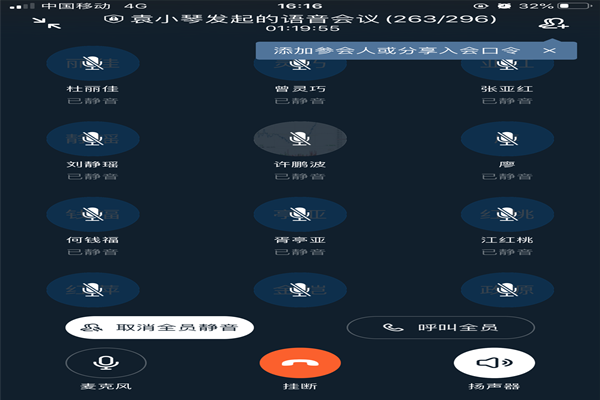 语音会议情况截图2