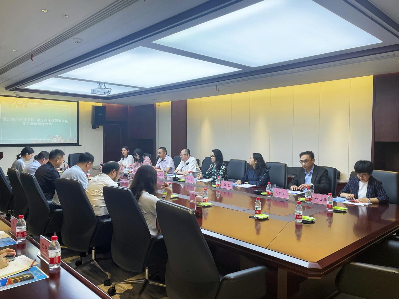重庆城科党委书记、政府督导专员王银峰率队到重庆雨禾律师事务所开展“访企拓岗促就业”专项行动