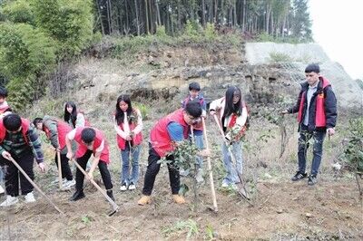 【渝西都市报】义务植树 美化家园：重庆城科志愿者到茶竹村，开展义务植树活动