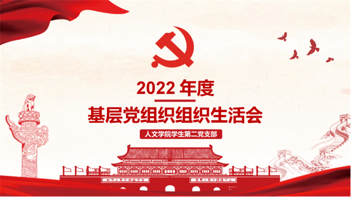 人文学院学生第二党支部召开2022年度组织生活会暨开展民主评议党员